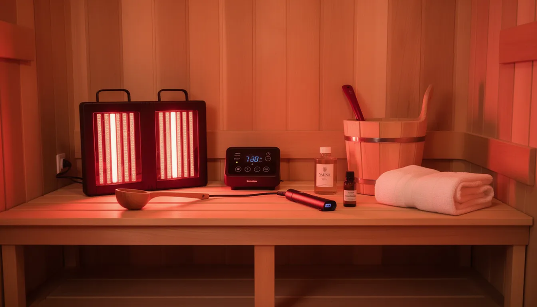 What Are the Best Red Light Sauna Accessories for Home?