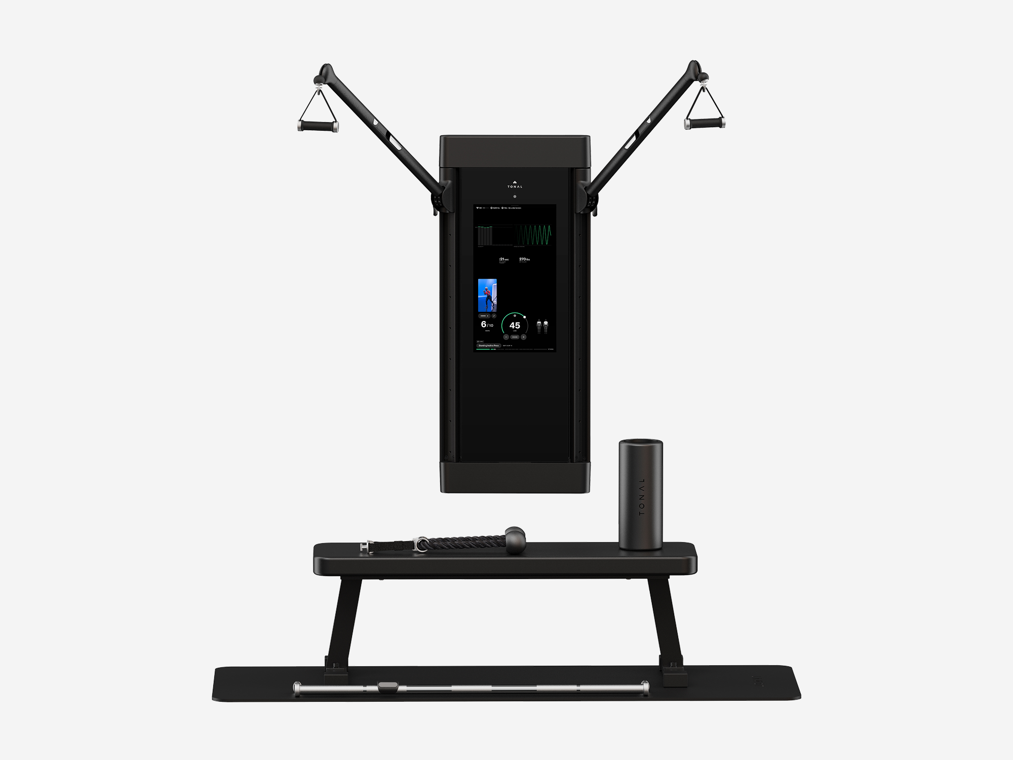 Tonal 2 trainer with bench and accessories