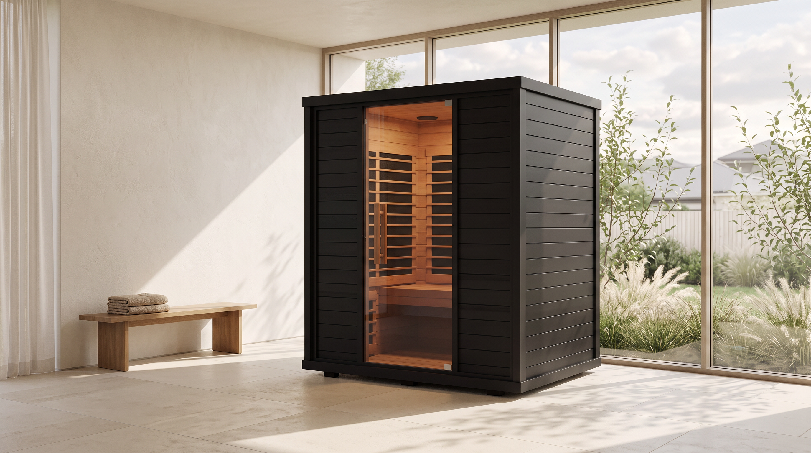 Equinox indoor full-spectrum infrared sauna — PXP hero