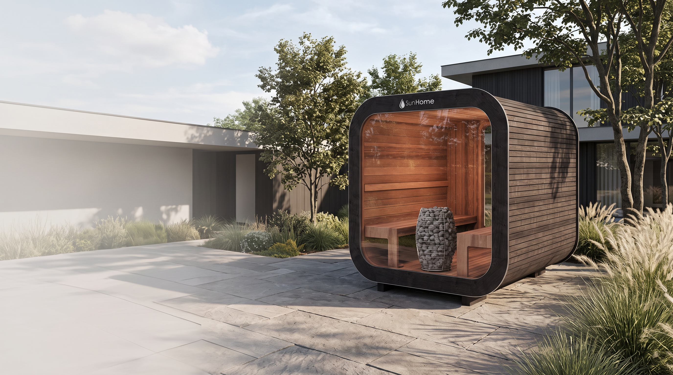 Solaris outdoor custom traditional sauna — PXP hero