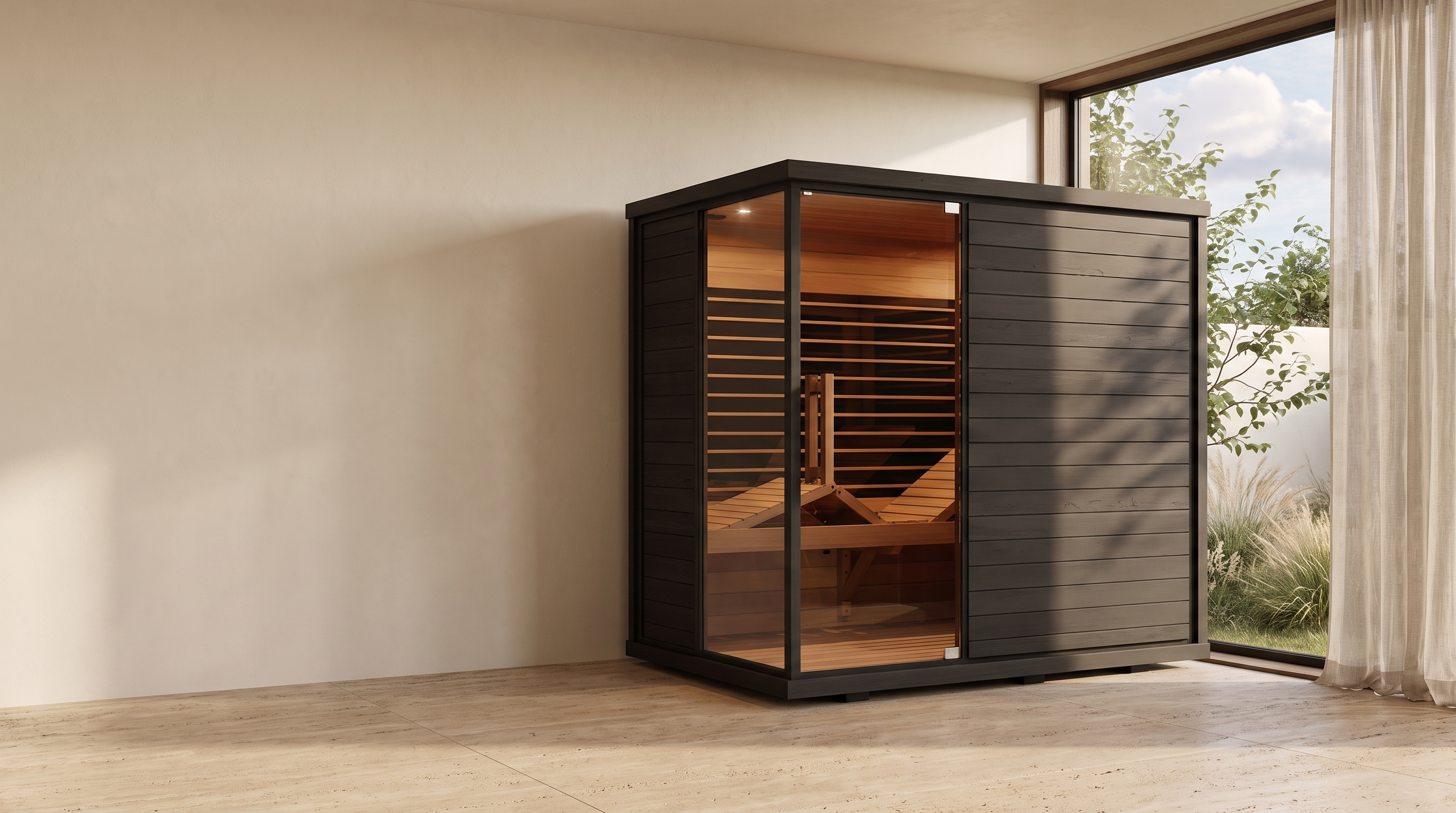 Solstice indoor infrared sauna — PXP hero