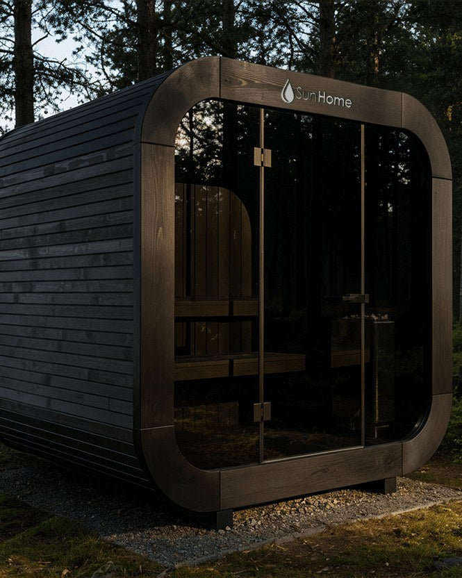 Sun Home Solaris traditional steam sauna in forest