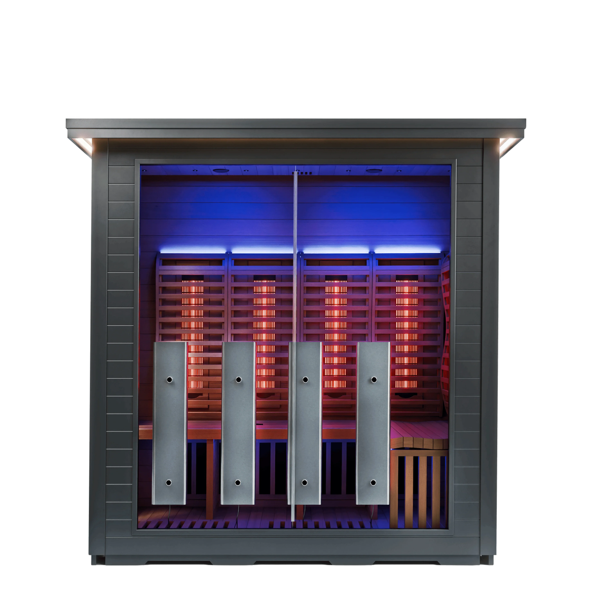 Sun Home Luminar™ 5-Person Outdoor Full-Spectrum Infrared Sauna, front view